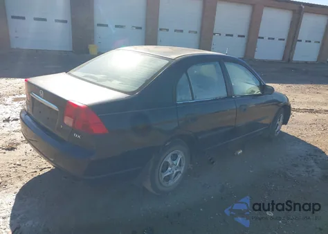 2001 Honda Civic Dx z USA, uszkodzony, nr VIN 2HGES162X1H512104